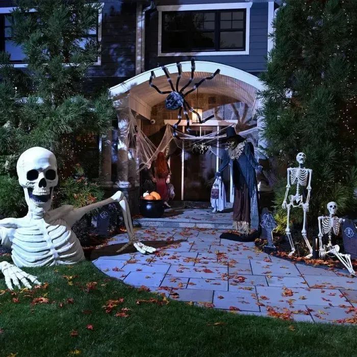 🎃Halloween Pre-sale 50% OFF🔥–Towering Skeleton with LED Eyes & Haunting Sounds👻