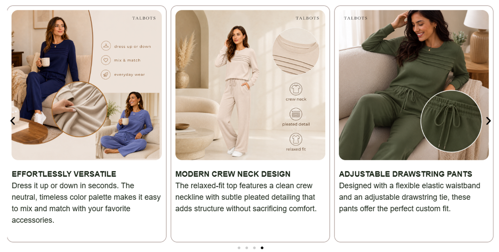 🔥 LAST DAY BLACK FRIDAY — 55% OFF ✨TALBOTS Women’s Crew Neck Lounge Set