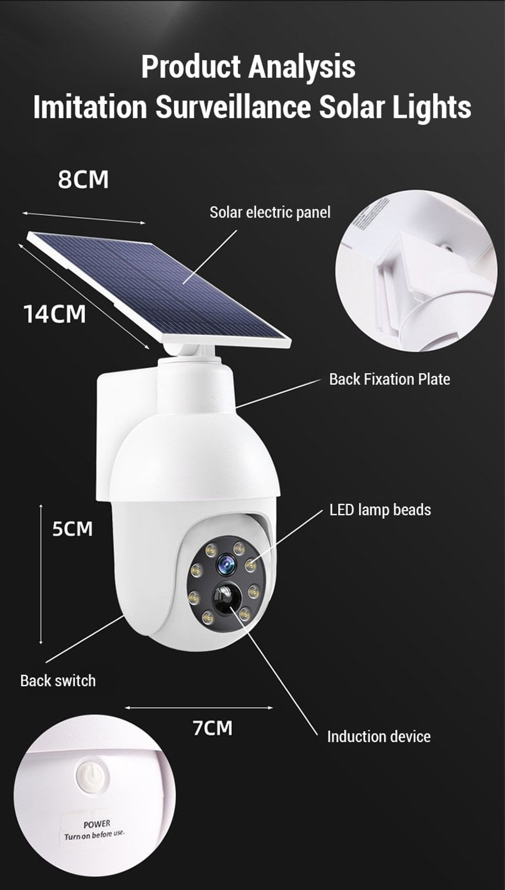 ⏰Sale 49% OFF - Solar-Powered Simulated Surveillance Camera Street Light